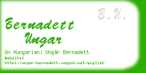 bernadett ungar business card