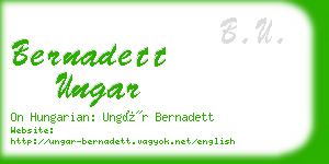 bernadett ungar business card